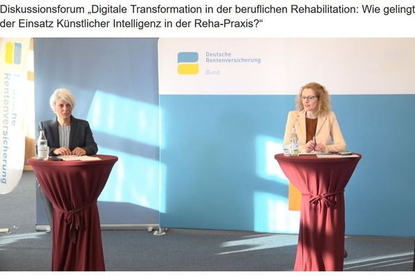Moderatorinnen des Diskussionsforums Dr. Susanne Bartel und Barbara Gellrich